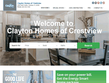 Tablet Screenshot of claytonhomesofcrestview.com